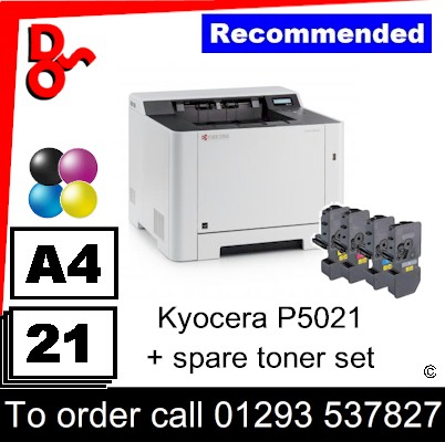 "Special Offer" NEW Kyocera P5021cdn Colour A4 Printer plus a spare set of toners UK Next day delivery for sale Crawley, West Sussex & Surrey