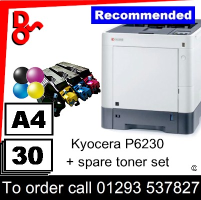 "Special Offer" NEW Kyocera P6230 Colour A4 Printer plus a spare set of toners UK Next day delivery for sale Crawley, West Sussex & Surrey